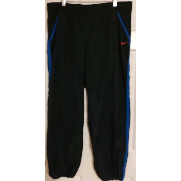 Nike Pants - Nike Women's Track Dri Fit Navy Blue / Bright Blue Pink Swoosh Pants - XL 16-18